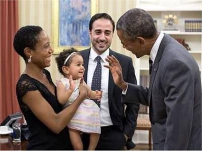 صورة سابقة لماهر البيطار مع باراك أوباما