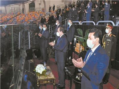 الرئيس عبدالفتاح السيسي خلال افتتاح مونديال اليد