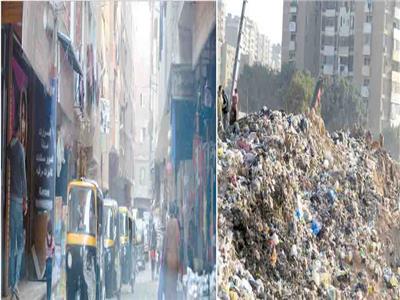 تلال القمامة تحاصر مساكن الهجانة والعشوائية والفوضى يسيطران على المنطقة