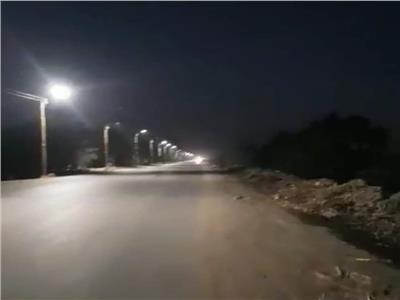 إنارة طريق الشيخ حسين بملوي جنوب المنيا 