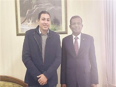 سفير سريلانكا خلال حواره مع «الأحبار»                 
