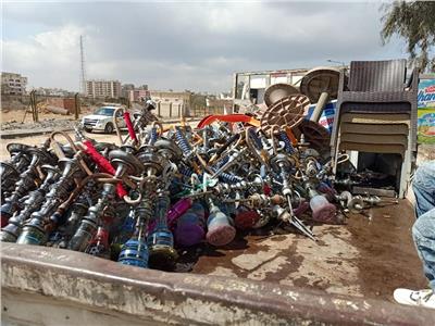 مصادرة ٧٧٠ شيشة وغلق ٧٢ مقهى بالقاهرة