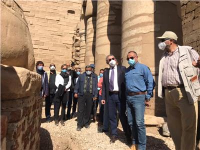 لجنة العليا للمركز المصري الفرنسي يتفقد اعمال تطويرالكرنك