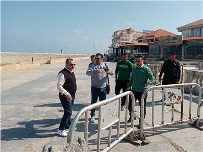 فتح الممشى الساحلي بمنطقة اللسان براس البر بعد الانتهاء من أعمال الصيانة