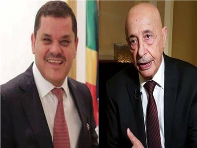 رئيس الحكومة الليبية عبد الحميد دبيبة ورئيس البرلمان عقيلة صالح