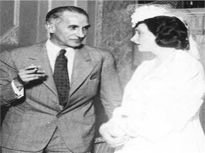 أحمد حسنين باشا وزوجته لطيفة هانم قبل الطلاق
