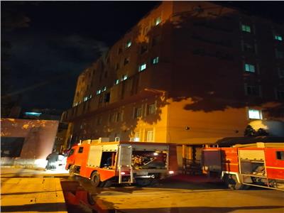 صور | السيطرة على حريق في مستشفى عزل حالات كورونا بقنا
