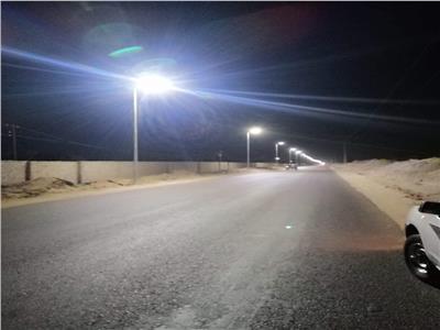 إنتهاء أعمال إنارة طريق بدر - الخرطوم بطول ٧ كم وتكلفة ٣ مليون جنيه 