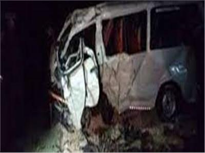 مصرع وإصابة 8 آخرين في حادث تصادم في بني سويف