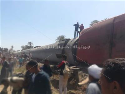 حادث قطارين بسوهاج 