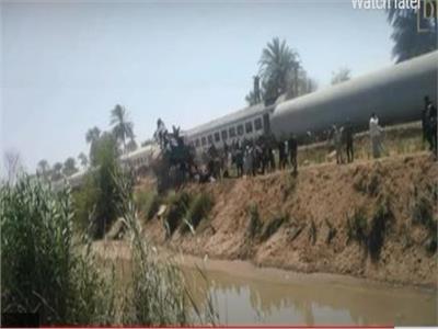 تصادم قطارين بمركز طهطا في سوهاج