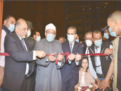  وزير الاوقاف خلال افتتاح مسجد الرحمة بمدينة طنطا