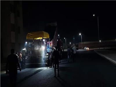 محافظ بورسعيد  مدخل الحي الاماراتي يشهد أعمال رفع كفاءة متكاملة 
