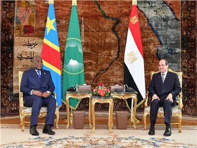 السيسي يستقبل رئيس الكونغو الديمقراطية بقصر الاتحادية