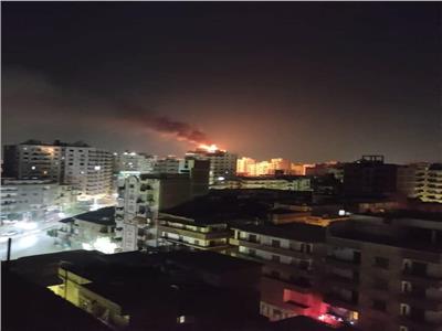 حريق في اعلي برج سكني بجوار فندق بانوراما بطنطا