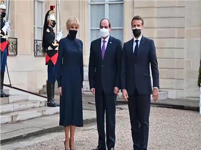 الرئيس الفرنسي يستقبل الرئيس السيسي