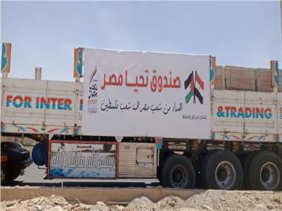 صندوق تحيا مصر يرسل 500 طن مواد بناء ضمن مبادرة إعادة إعمار غزة