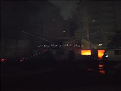 حريق  مسجد عقار سكني بشارع المحولات بالهرم