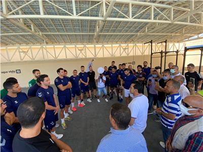 صبحي يلتقي المنتخب الوطني لكرة اليد في معسكره التدريبى بالغردقة