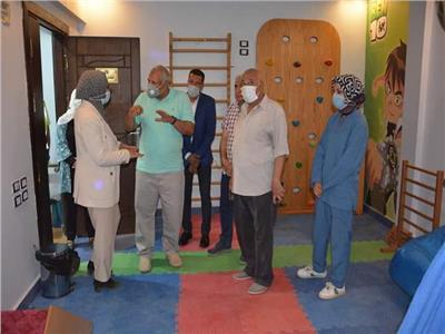 الزملوط يتابع سير العمل بمركز "حسن حلمي" لتأهيل ذوي الاحتياجات الخاصة 