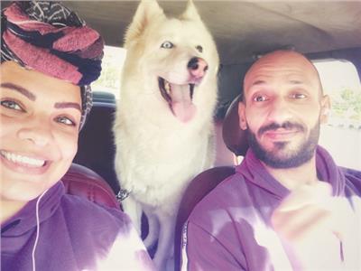  هبة الله عادل  وزوجها  بهاء الدين مجدى قاما بتوفير خدمة جديدة لأصحاب الحيوانات الأليفة