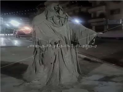 إزالة تمثال الرعب من أحد شوارع الإسماعيلية  