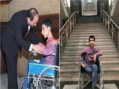 محمد عمر خيري، طالب حقوق مصاب بضمور عضلات