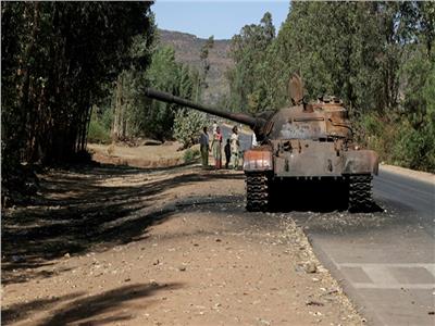 آليات عسكرية تابعة للجيش الإثيوبي تم تدميرها في تيجراي