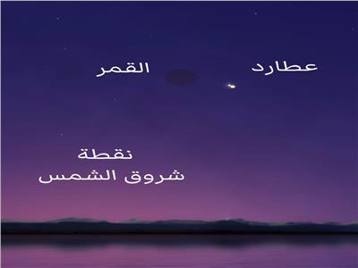 هلال القمر و عطارد ..  الفجر اليوم
