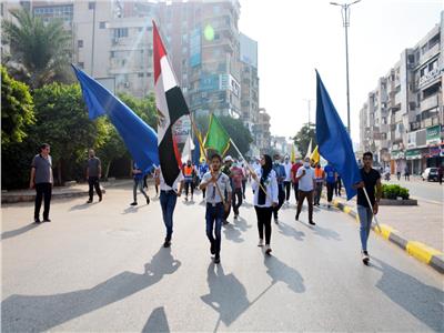 مسيرة شبابية وندوة حوارية للشباب والرياضة بالقليوبية احتفالا بذكرى ثورة 30 يونيو 