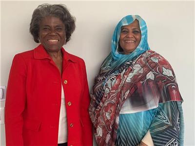 وزيرة خاريجة السودان مع المندوبة الدائمة لأمريكا بمجلس الأمن 