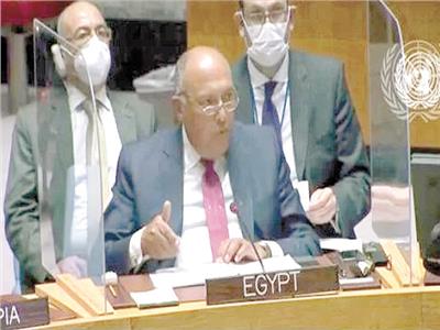  وزير الخارجية فند الأكاذيب الإثيوبية فى مجلس الأمن