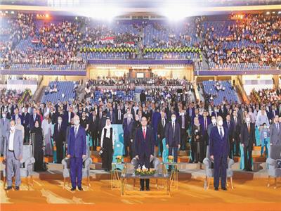  الرئيس السيسى اثناء فعاليات مؤتمر «حياة كريمة»