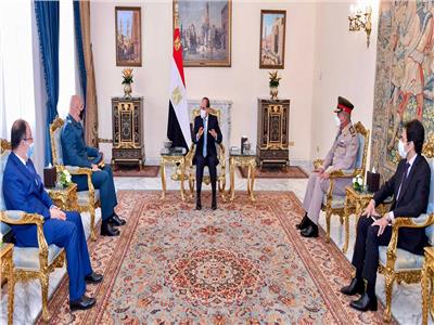 الرئيس عبدالفتاح السيسي خلال استقباله قائد الجيوش اللبناني
