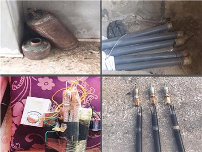 القوات المسلحة تنشر صور مقتل تكفيريين وعبوات ناسفة في شمال سيناء