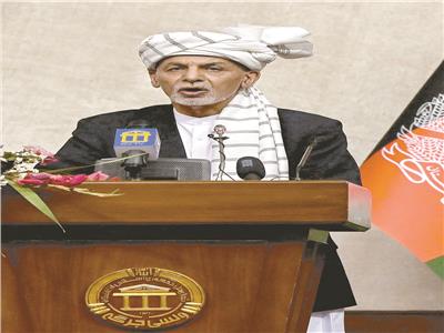 الرئيس الأفغانى يلقى كلمة أمام البرلمان