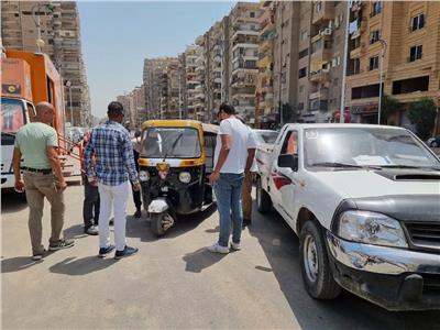 منع سير التوكتوك في شارع خاتم المرسلين بالعمرانية