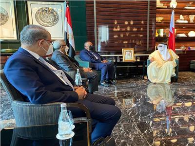 خلال لقاء وزير الخارجية سامح شكري والملك حمد بن عيسى آل خليفة ملك مملكة البحرين