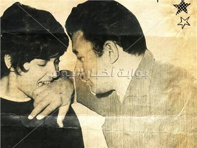 أحمد رمزي برفقة نجوى فؤاد بعد زواجهما - أرشيف أخبار اليوم