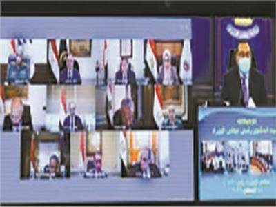 جانب من اجتماع مجلس الوزراء عبر الفيديو كونفرانس