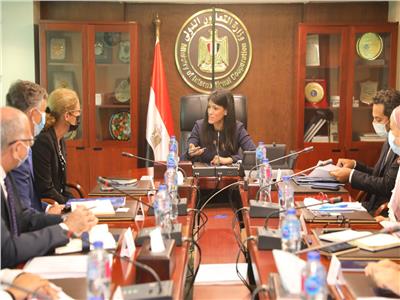 رانيا المشاط، وزيرة التعاون الدولي اثناء الاجتماع