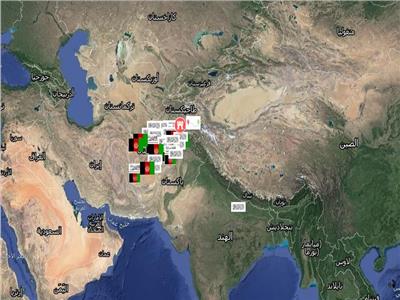 صورة توضح الأماكن التي سيطرت عليها طالبان