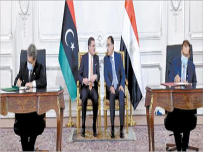 الدبيبة: نسعى للاستفادة من الموارد البشرية المصرية فى إعادة إعمار ليبيا