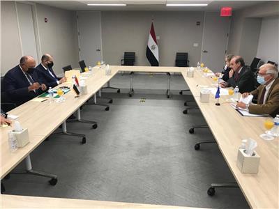 يلتقي وزير الخارجية ⁧‫سامح شكري‬⁩ الممثل الأعلى   للشئون الخارجية والسياسة الأمنية للاتحاد الأوروبي