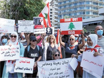مظاهرات منددة بتعليق التحقيق فى انفجار مرفأ بيروت