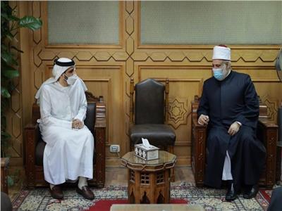الدكتور محمد الضويني وكيل الأزهر الشريف خلال لقاءه بالشيخ صالح جمعة السعدي 