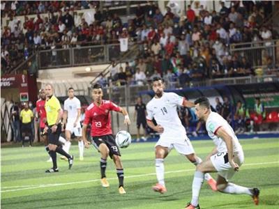 صورة من مباراة مصر وليبيا