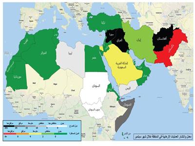 صورة من خريطة دول المنطقة