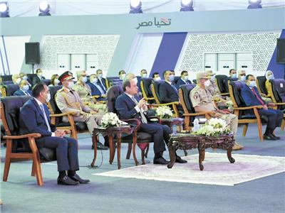 الرئيس عبدالفتاح السيسى خلال حديثه فى افتتاح مشروعات إسكان بديل للمناطق غير الآمنة
