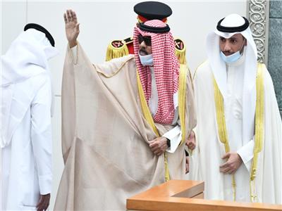  أمير الكويت الشيخ نواف الأحمد الجابر الصباح خلال افتتاح دور الانعقاد الثاني لمجلس الأمة